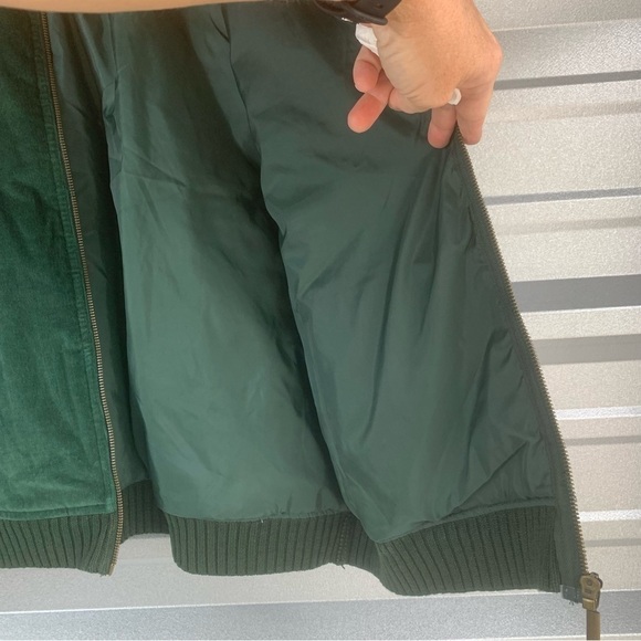Alfred Dunner Corduroy Retro Velour Green Zip Sweater Vest Vintage Women's Sz 16 - Picture 5 of 7